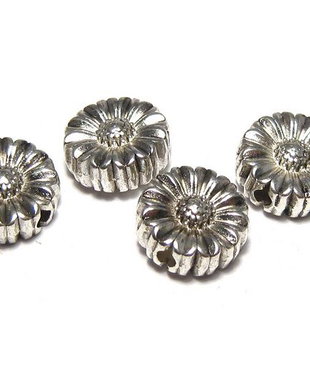 Margele din metal, argintiu antichizat, 11x5 mm