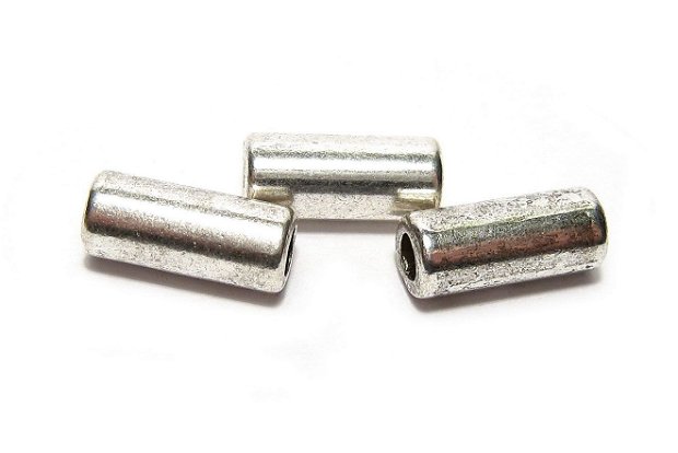 Margele din metal, argintiu antichizat, 11.5x5 mm