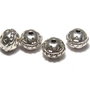 Margele din metal, argintiu antichizat, 8 mm