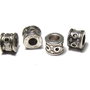 Margele din metal, argintiu antichizat, 7x8 mm