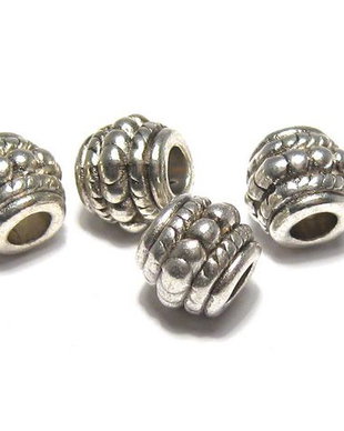 Margele din metal, argintiu antichizat, 7x5 mm