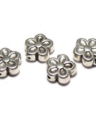 Margele din metal, argintiu antichizat, 7x3.5 mm