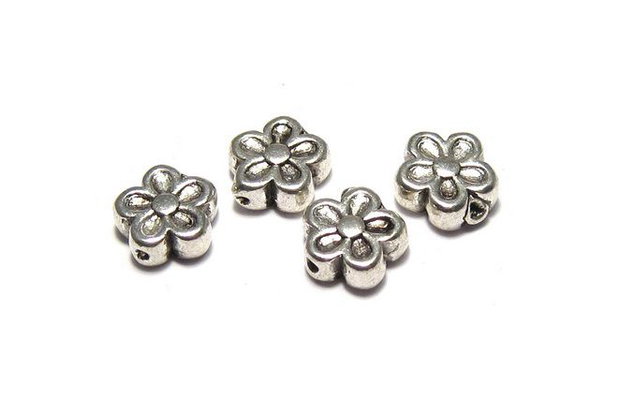 Margele din metal, argintiu antichizat, 7x3.5 mm