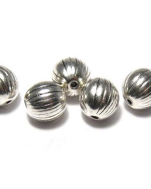 Margele din metal, argintiu antichizat, 7.5 mm