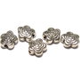 Margele din metal, argintiu antichizat, 6x6 mm