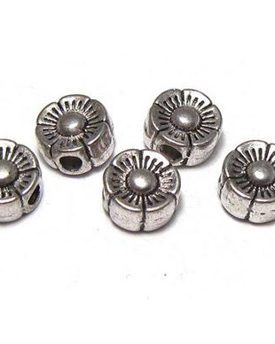 Margele din metal, argintiu antichizat, 6x3 mm