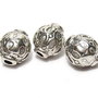 Margele din metal, argintiu antichizat, 6.5x5.5 mm