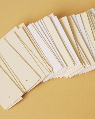 50 etichete din carton elegant, perlat