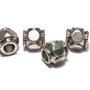 Margele din metal, argintiu antichizat, 9x9 mm