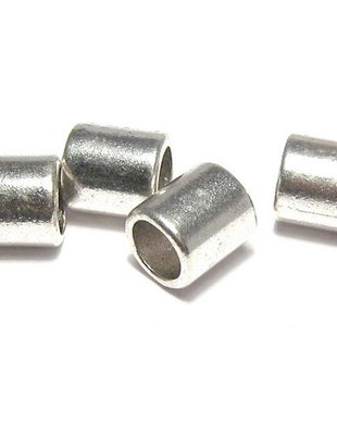 Margele din metal, argintiu antichizat, 9x8 mm