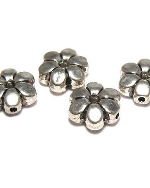 Margele din metal, argintiu antichizat, 9x4 mm