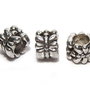 Margele din metal, argintiu antichizat, 8~9x6~6.5 mm