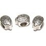Margele din metal, argintiu antichizat, 8x12 mm