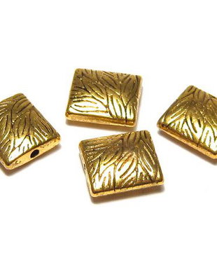 Margele din metal, auriu antichizat, 10x9 mm