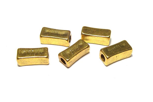 Margele din metal, aurii, 11x5 mm