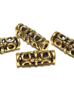 Margele din metal, auriu antichizat, 18x7 mm