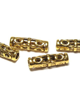 Margele din metal, auriu antichizat, 18x6 mm