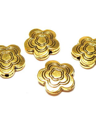 Margele din metal, auriu antichizat, 14x4 mm