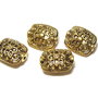 Margele din metal, auriu antichizat, 13x11x6 mm