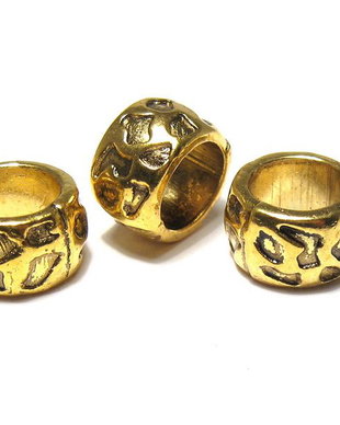 Margele din metal, auriu antichizat, 13 mm