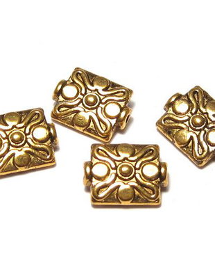 Margele din metal, auriu antichizat, 12x9 mm