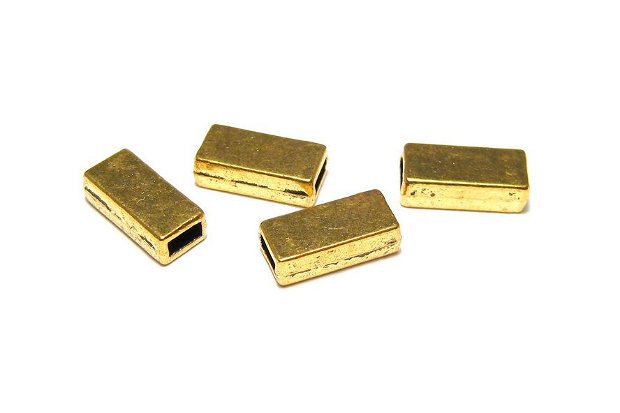 Margele din metal, auriu antichizat, 12x5.5 mm