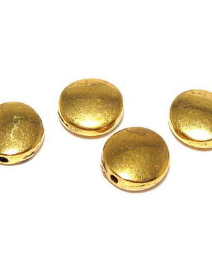 Margele din metal, auriu antichizat, 9x4 mm
