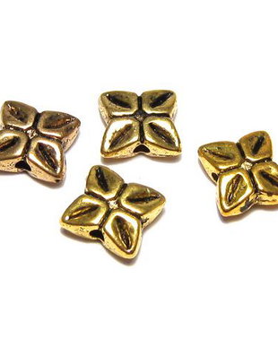 Margele din metal, auriu antichizat, 7x7.5 mm