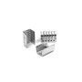 Capat snur de 4mm , argintiu 8x5mm (2bucati) SALAK 455