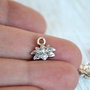 Charm floare lotus, Aum , bratari yoga, 10x10mm SALAK 457