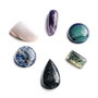 Lot cabochoane semipretioase - 6 buc Agat, Prehnit, Opal dendritic , Sodalit, Quartz turmalinat, Ametist