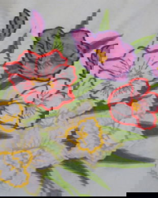 Fata de masa cu broderie si aplicatii