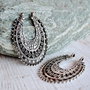 Pandantiv boho oval argintiu antichizat 54x36mm  SALAK 463