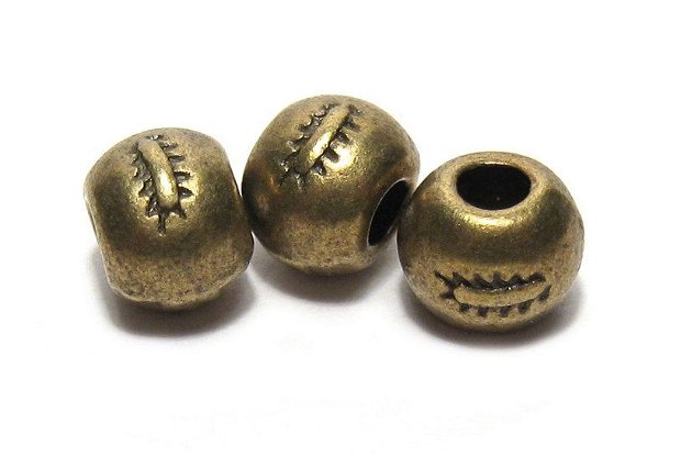 Margele din metal, bronz, 6~7 mm
