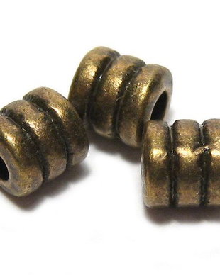 Margele din metal, bronz, 4x4 mm