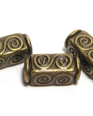 Margele din metal, bronz, 10.5x5 mm