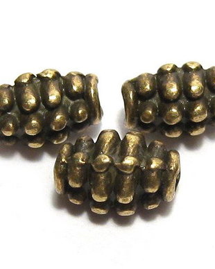 Margele din metal, bronz, 7x5 mm