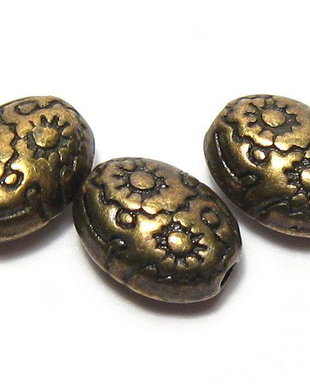Margele din metal, bronz, 7.5x6 mm