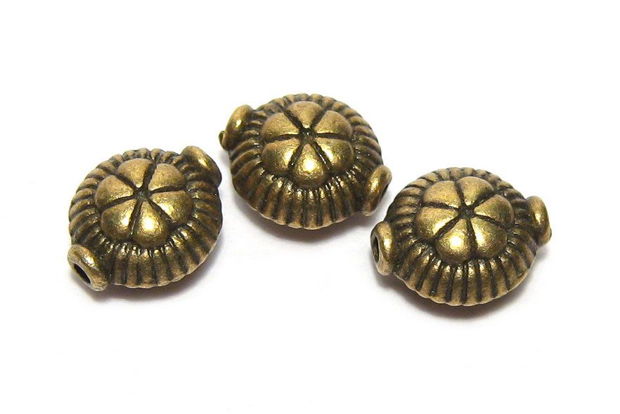 Margele din metal, bronz, 9x8 mm