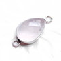 Conector  quartz roz  in rama argintata