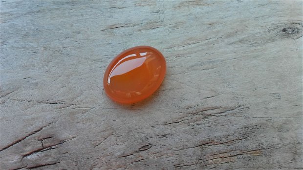 Cabochon agata portocalie, 20x15 mm
