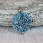 Pandantiv boho cupru patinat 28x24mm CPLAK 046