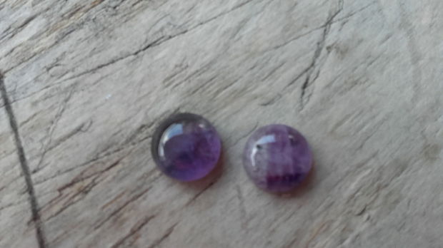 Cabochon ametist 12 mm, 2buc