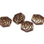 Margele din metal, cupru, 10x10 mm