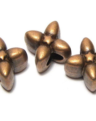 Margele din metal, cupru, 10x10 mm