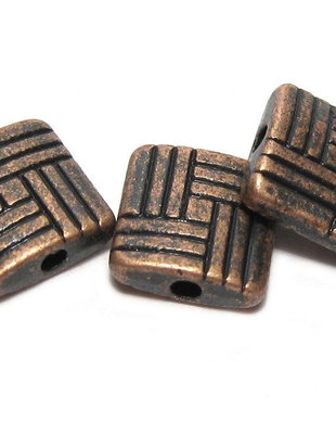 Margele din metal, cupru, 8x8 mm