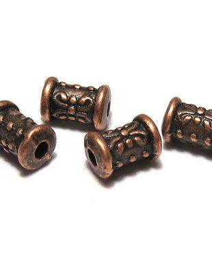 Margele din metal, cupru, 7x5 mm
