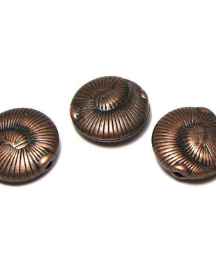 Margele din metal, cupru, 18.5x7 mm