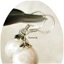 cercei perle Mallorca albe banuti si argint 925