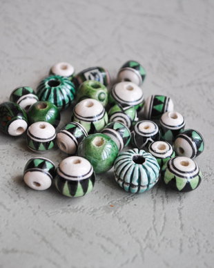 Lot margele ceramica Peru ( lot 05)
